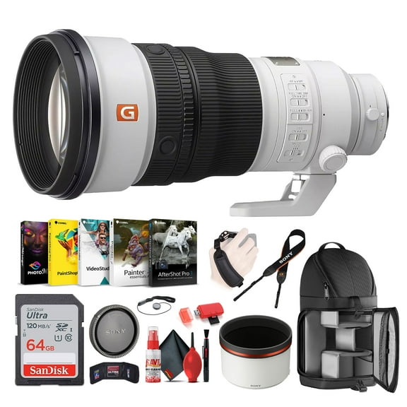 Sony FE 300mm f/2.8 GM OSS Lens (Sony E) + Sling Backpack + Photography Software + More(International Model)
