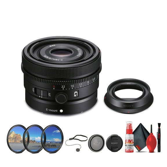 Sony FE 40mm f/2.5 G Full Frame Ultra Compact Lens (SEL40F25G) + Lens Filter Kit + Cleaning Kit + Lens Cap(International Model)
