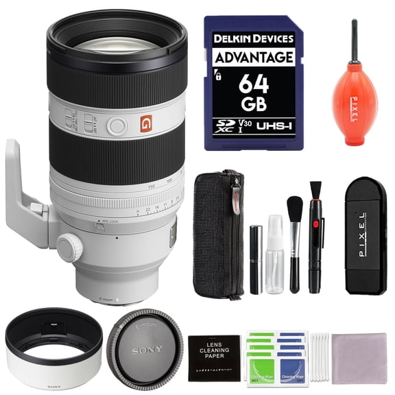 Sony FE 50-150mm f/2 GM Lens for (Sony E) Bundle with 64GB SD Card + Card Reader + More Advanced Accessories | Sony 50-150mm