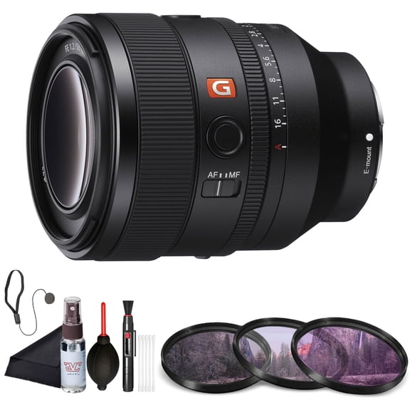 Sony FE 50mm F1.2 GM Standard Prime Lens (SEL50F12GM)  Full-Frame E-Mount | Ultra-Bright F1.2 Aperture | Filter Kit, Cap Keeper, Cleaning Kit