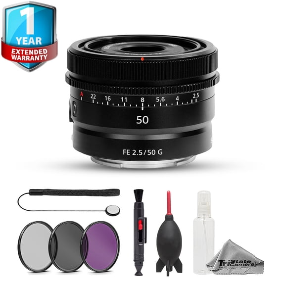 Sony FE 50mm f/2.5 G Lens - 7pc Essentials Bundle + 1 Yr Warranty (International Version)