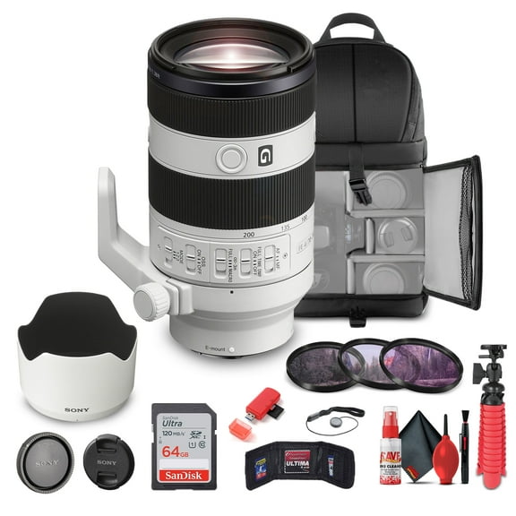 Sony FE 70-200mm F/4 Macro G OSS II Full-Frame Compact Telephoto Zoom Lens - Bundle(International Model)
