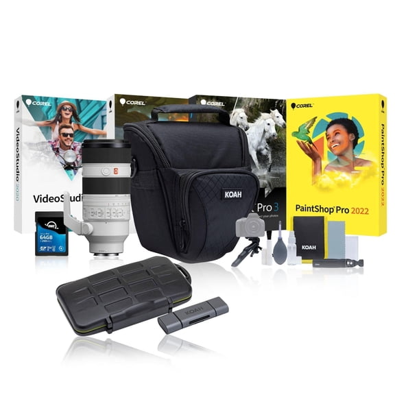 Sony FE 70-200mm F2.8 GM OSS II Telephoto Lens with 64GB Memory Card, Editing Software Bundle