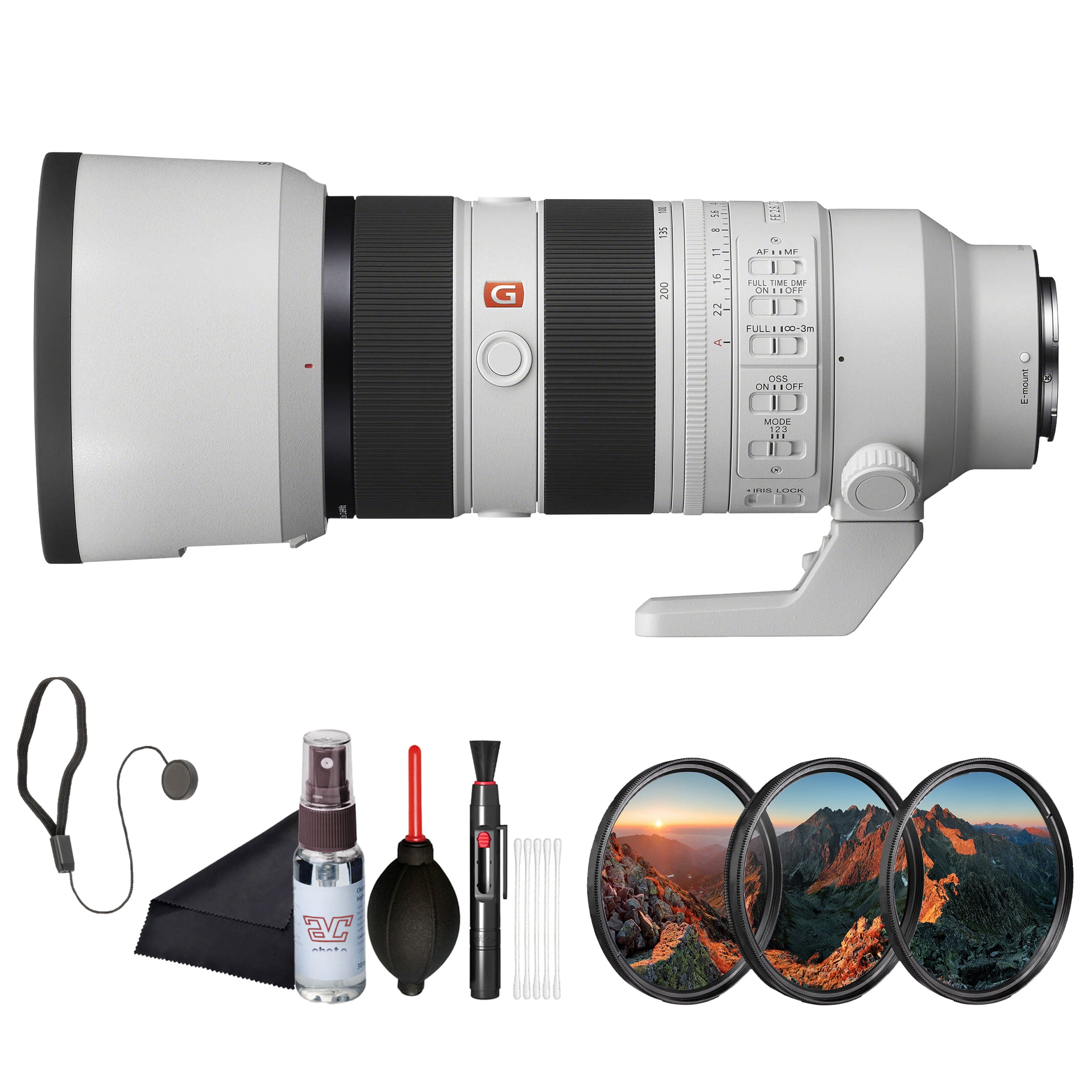Sony FE 70-200mm F2.8 GM OSS II Telephoto Zoom Lens, Full-Frame E-Mount (SEL70200GM2) + Filter Kit