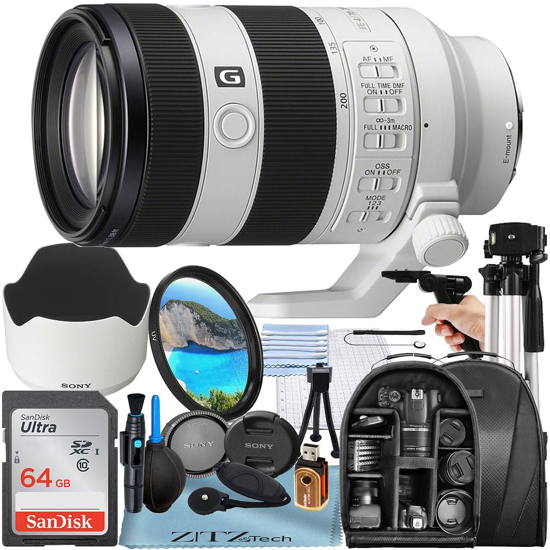 Sony FE 70-200mm F4 Macro G OSS II Lens with SanDisk 64GB