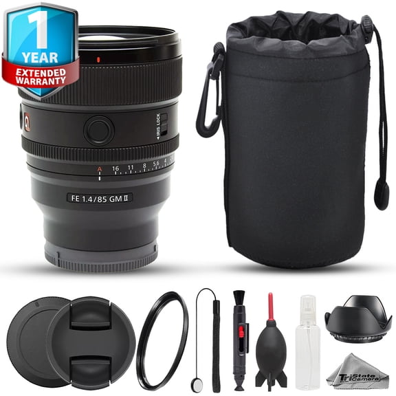 Sony FE 85mm f/1.4 GM II Lens - 8pc Starter Kit + 1 Yr Warranty (International Version)