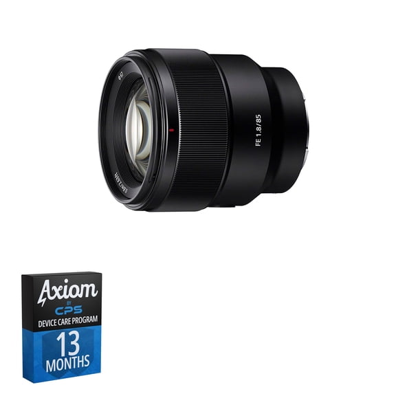 Sony FE 85mm f/1.8 Lens - SEL85F18/2 + 13-Month Axiom Care