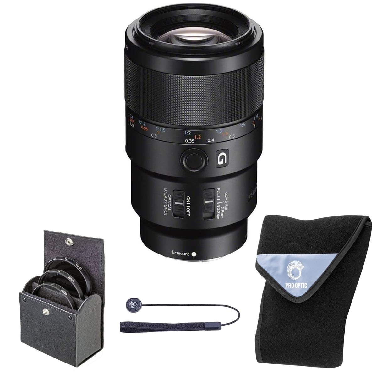 Sony FE 90mm F2.8 Macro G OSS 　フィルタ―おまけ Sony FE 90mm f/2.8 Macro G OSS Lens, Black, Bundle with 62mm
