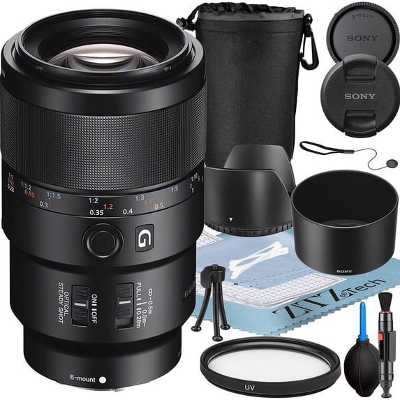 Sony FE 90mm f/2.8 Macro G OSS Lens with UV Filter + Cleaning Kit + ZeeTech Accesory Basic Bundle (International Version)