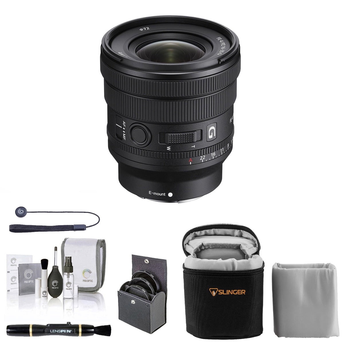Sony FE PZ 16-35mm f/4 G Lens for Sony E Bundle with 72mm Digital 