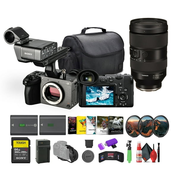 Sony FX2 Full-Frame Digital Cinema Camera with XLR Handle (ILME-FX2) Bundle + 64GB Card and Filter Kit (International Model)