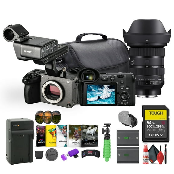 Sony FX2 Full-Frame Cinema Camera with XLR Handle + Sigma 24-70mm Lens & Bundle (International Model)