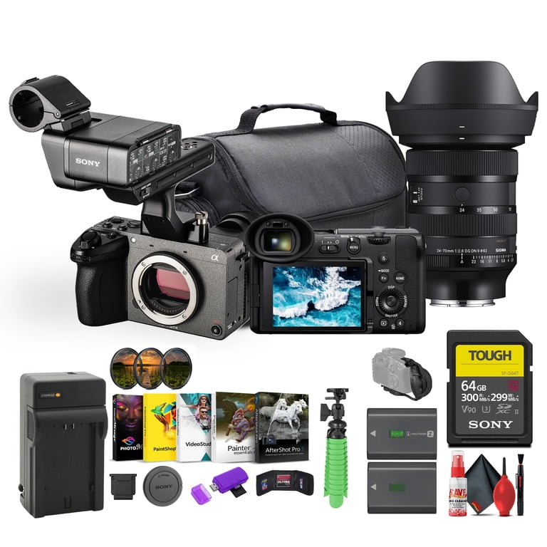 Sony FX2 Full-Frame Cinema Camera with XLR Handle + Sigma 24-70mm