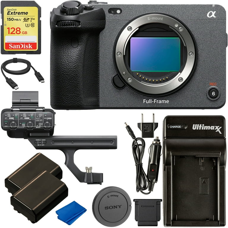 Sony FX3 Full-Frame Camera with XLR Handle, 128GB SDXC Card, 2X