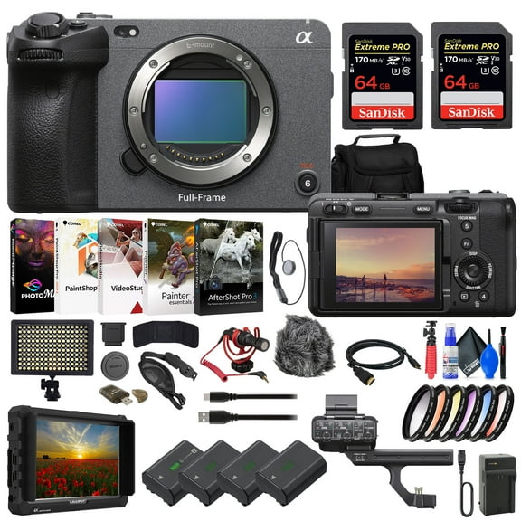 Sony FX3 Full-Frame Cinema Camera Bundle with Monitor and Accessories (International Model)