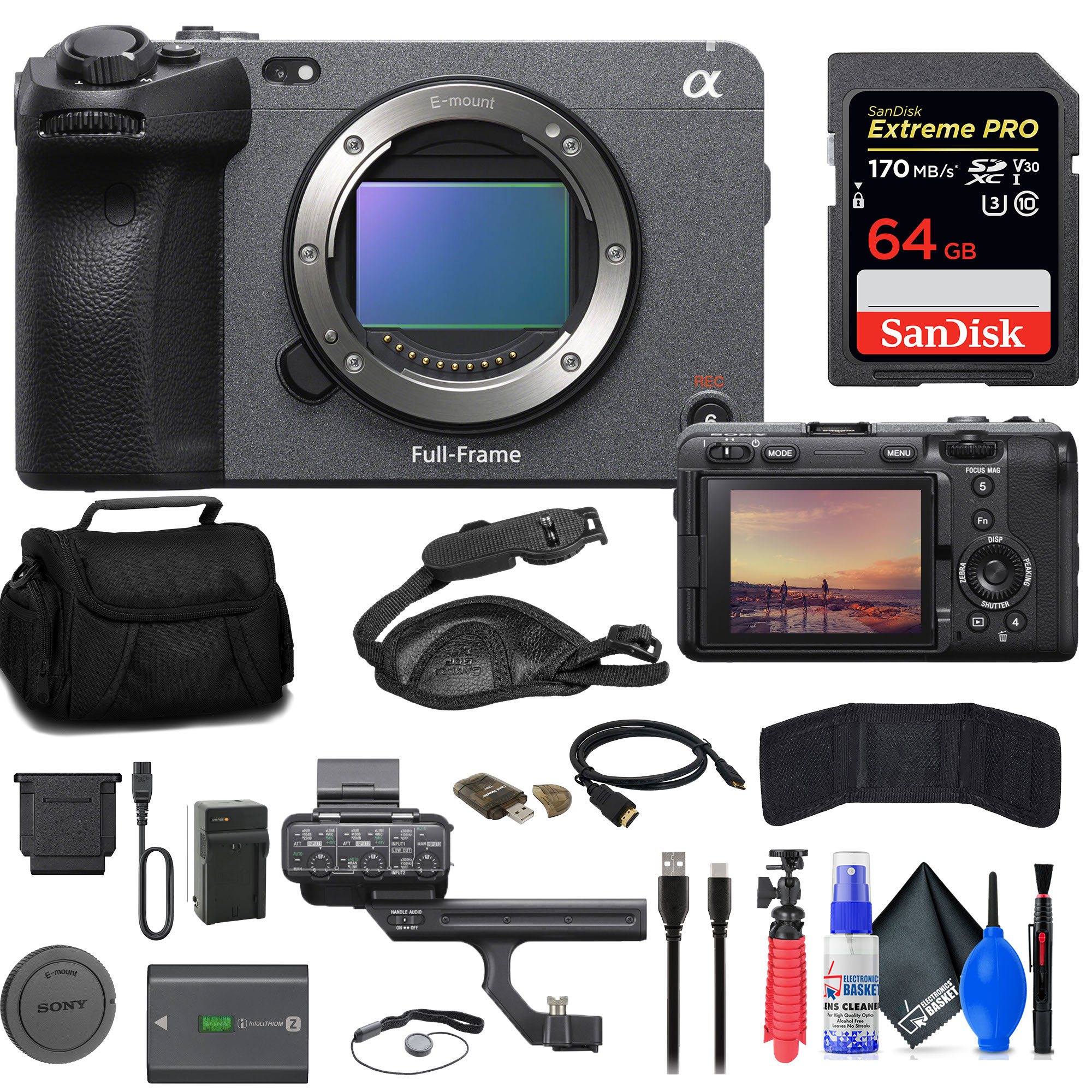3 Vetri Temperati Per Sony Alpha FX3 ILME-FX3, Durezza 9H, 0.33mm, Senza Bolle, Protezione Full Screen