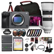 Sony FX3 Full-Frame Cinema Camera ILME-FX3, Sony FE 70-200mm Lens, 64GB Memory Card, Filter Kit, Color Filter Kit, Lens Hood, Bag, NP-FZ100 Compatible Battery, Card Reader, and More
