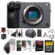 Sony FX30 Cinema Line Camera Body ILME-FX30B   26MP APS-C Sensor | 4K Super 35 Recording | 64GB SF-G Tough Card, Bag, 2 x NP-FZ100 Compatible Battery, LED Light, External Charger and More