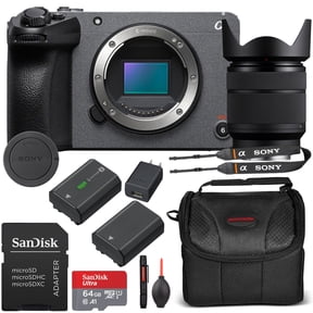 Sony FX30 Digital Cinema Camera with 28-70mm Lens Bundle + Extra Battery, 64GB Memory Card, Case & More (International Version)