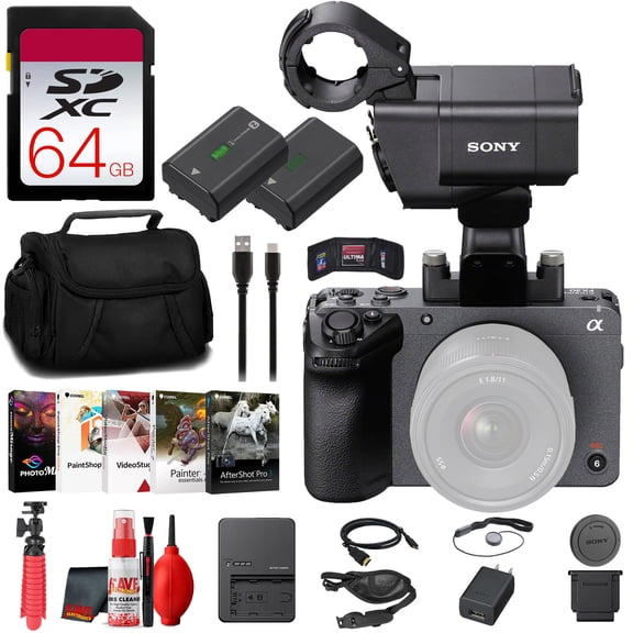Sony FX30 Digital Cinema Camera with XLR Handle Unit + 64GB UHS-II Card + More(International Model)