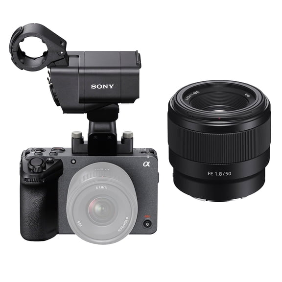 Sony FX30 Super 35 Cinema Line Camera with XLR Handle Unit with FE 50mm f/1.8 Lens for Sony E