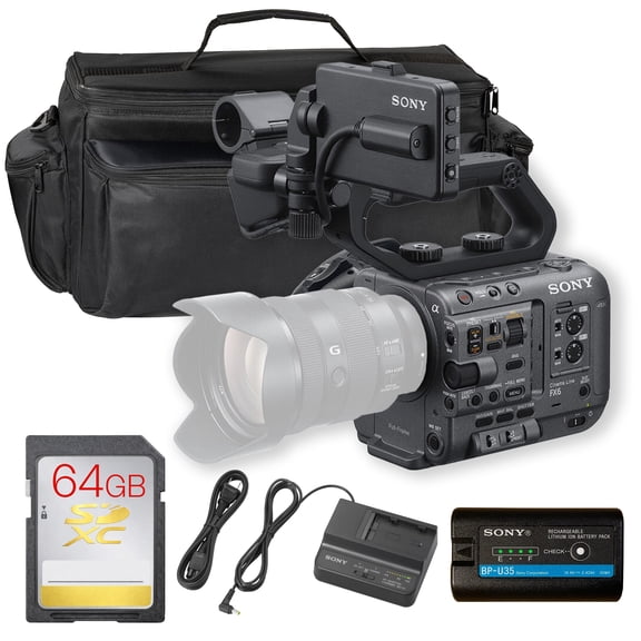 Sony FX6 Full-Frame Cinema Camera Body | 4K 120p 10-Bit Video, S-Cinetone