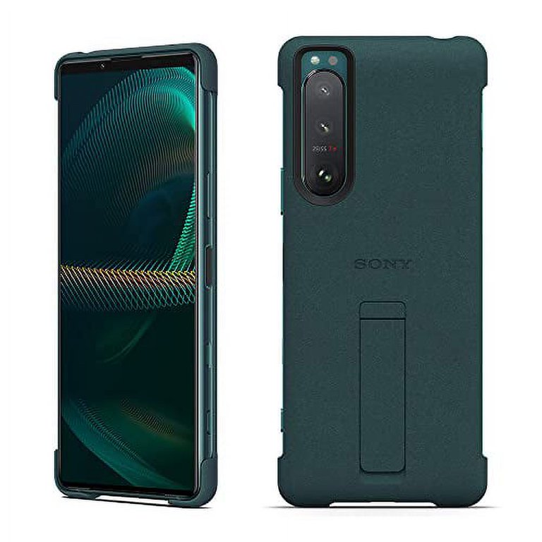 Sony Genuine Xperia5 III SO-53B SOG05 Case Cover with Stand Thin IPX5/8  Waterproof Style Cover with Stand Green XQZ-CBBQ/GJPCX// Slim