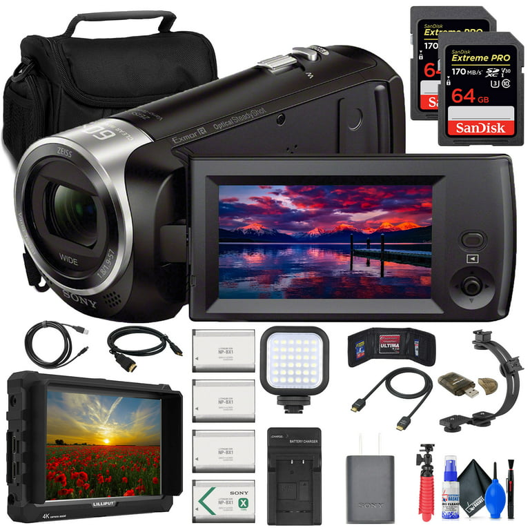 Sony Leyanxxx Hdvideo - Sony HDR-CX405 HD Handycam + 4K Monitor + 2 x 64GB Card + Bag + More -  Walmart.com
