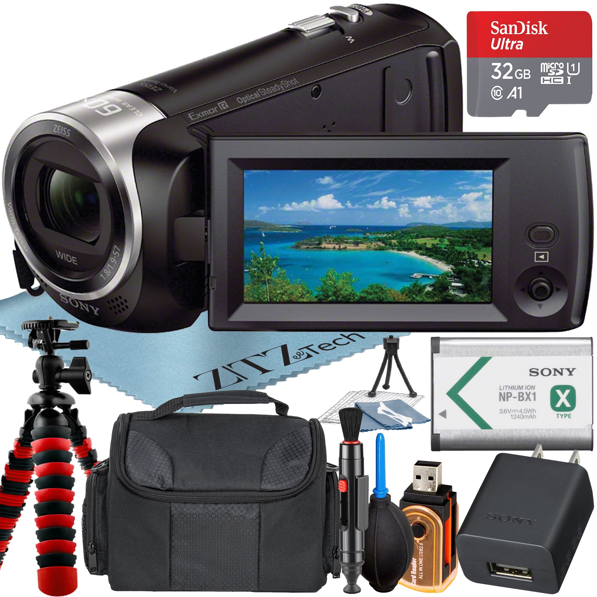 Sony HDRCX405 HD Handycam Camcorder Video Recording with 32GB Micro SD