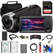 Sony HDR-CX405 HD Handycam Camcorder HDRCX405/B Bundle with 64GB Card, Bag, NP-BX1 Battery, Charger, HDMI Cable and Flex Tripod International Model