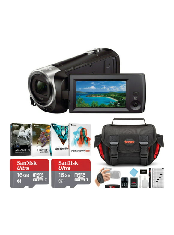 Sony HDRCX405 HD Video Handycam with Two 16GB Cards and Corel Software Bundle