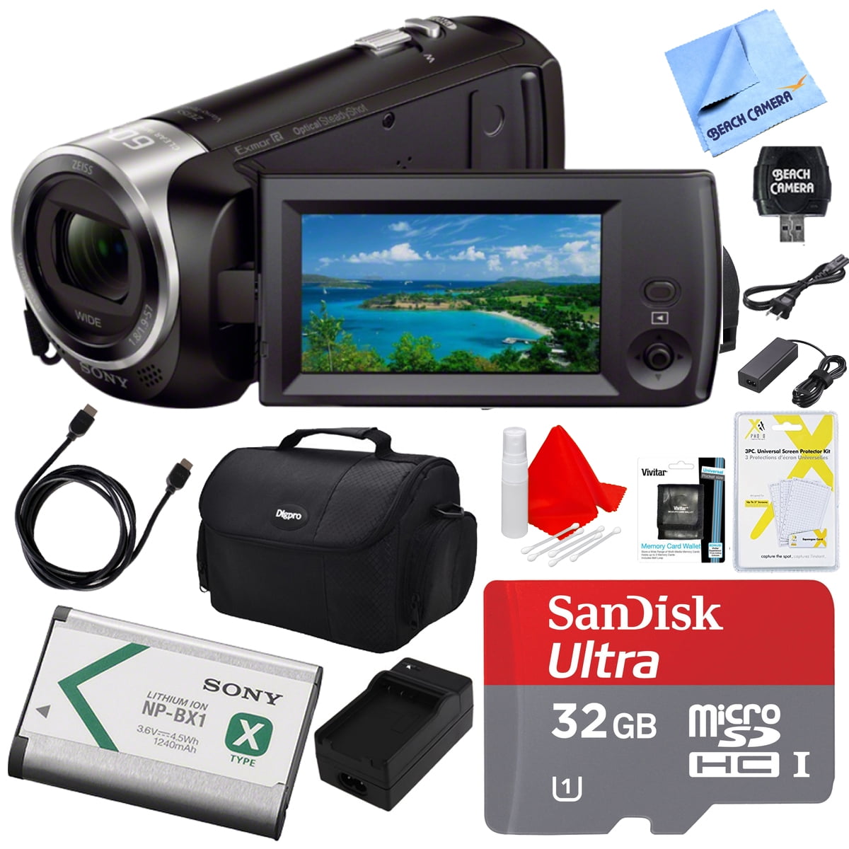 Sony HDRCX405 HDRCX405 CX405 Video Recording Handycam Camcorder Bundle