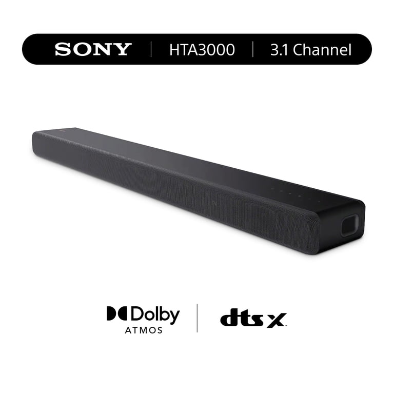 SONY A3000 サウンドバー ブラック Sony, Soundbar, HT-A3000, 3.1ch with Dolby Atmos & DTS:X - Walmart.com