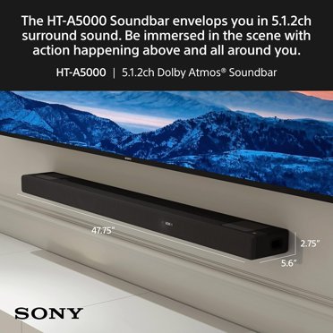 Sony HT-A5000 5.1.2ch Soundbar – Dolby Atmos, Alexa Built-in (Open Box)