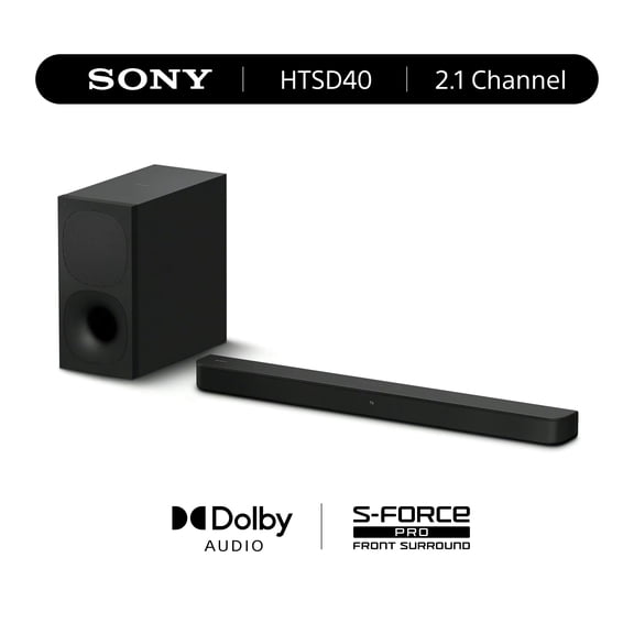 Sony HT-SD40 2.1ch Soundbar with Powerful Wireless Subwoofer