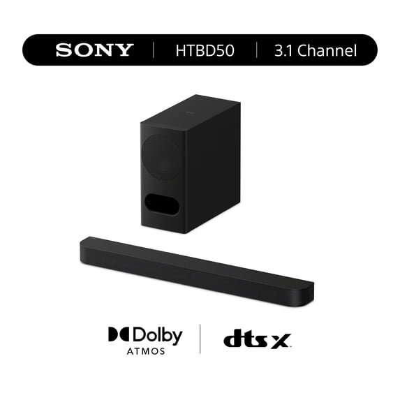 Sony HT-BD50 3.1ch Soundbar with Wireless subwoofer, Dolby Atmos/DTS:X