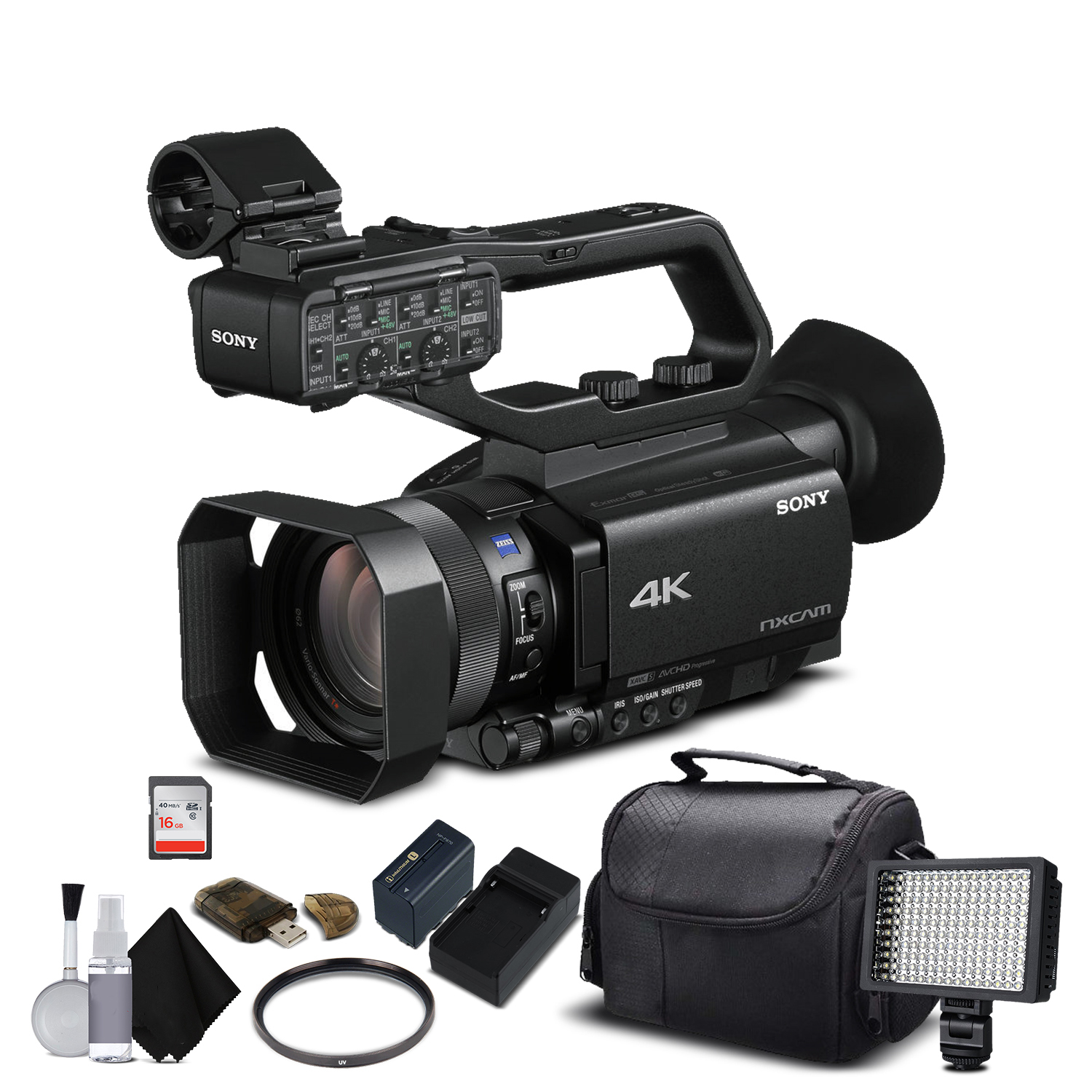 Sony HXR-NX80 4K HD NXCAM Camcorder Professional Bundle 01 - image 1 of 4