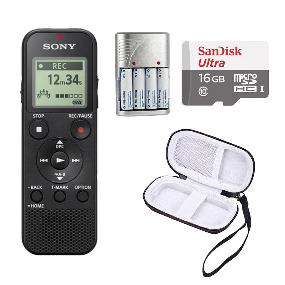 Sony ICD-PX370 Digital Voice Recorder w/ USB + 16GB Memory Card - Essential Kit (International Version)