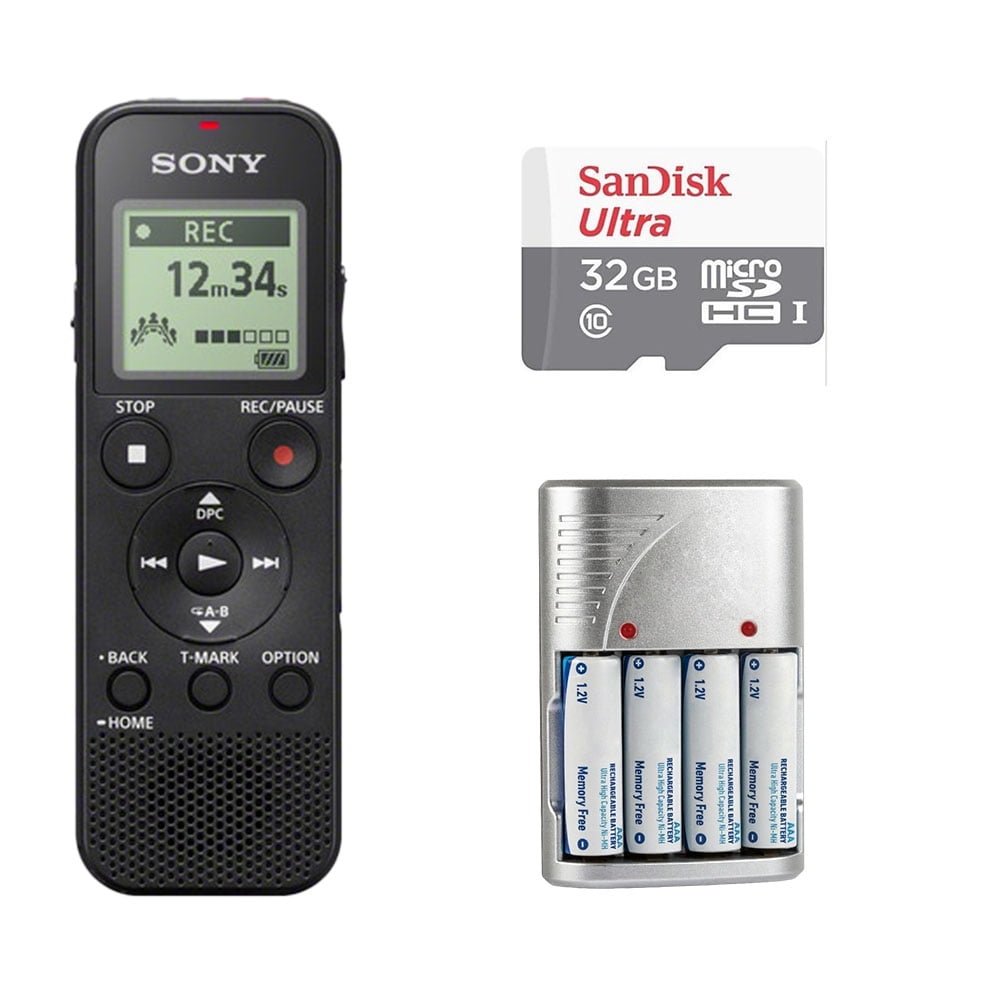 Sony ICD-PX370 Digital Voice Recorder w/ USB + 32GB Memory Card - Basic Kit (International Version)