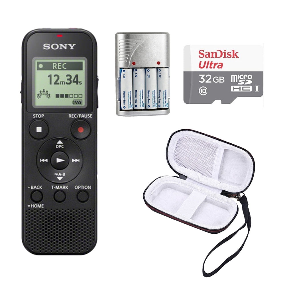 Sony ICD-PX370 Digital Voice Recorder w/ USB + 32GB Memory Card - Essential Kit (International Version)