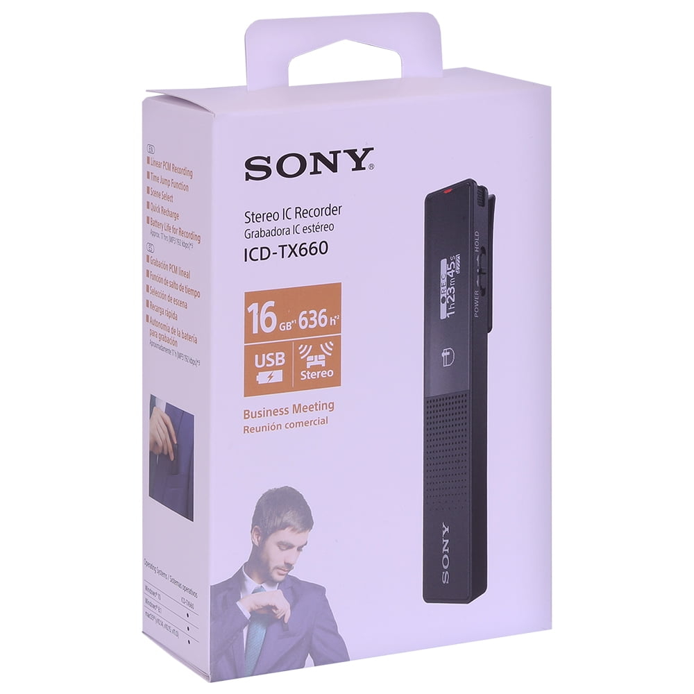 Sony ICD-TX660 16GB Digital Voice Recorder - Walmart.com