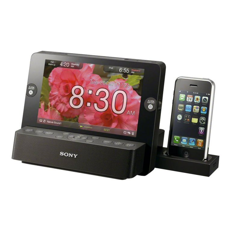 Sony ICF-CL75ip - Clock radio with Apple Dock cradle - 2 Watt