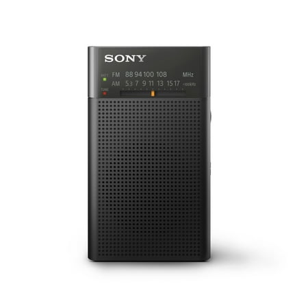 Sony - Portable AM/FM Radio with Speaker - Black