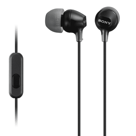 Sony MDR-EX14AP Wired In-ear Earbud Headphones with Microphone, Black