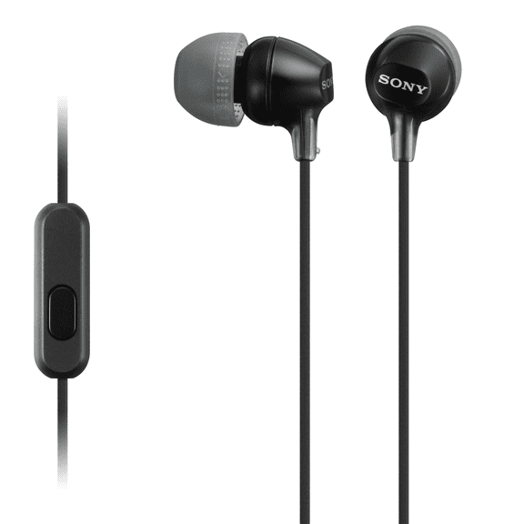 Sony MDR-EX14AP Wired In-ear Earbud Headphones with Microphone, Black