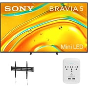Sony K-85XR50 85" TV with FIXED-MOUNT-43-90 and 3-OUTLET-SURGE 2025