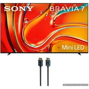 Sony K55XR70 55 Inch 4K Bravia LCD Mini LED Full Array HDR Google TV with an Austere 5S-4KHD2-2.5M V-Series 2.5m Premium 4K HDR HDMI Braided Cable 2024