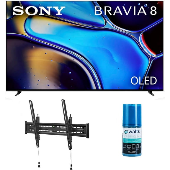 Sony K55XR80 55 Inch IMAX Enhanced Bravia OLED 4K HDR Google TV with a Walts TV Large/Extra Large Tilt Mount for 43"-90" Compatible TV's and Walts HDTV Screen Cleaner Kit (2024)