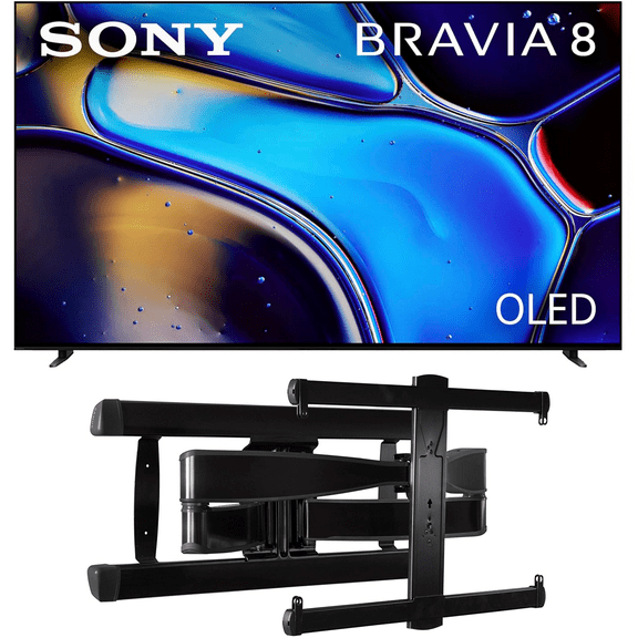 Sony K55XR80 55 Inch IMAX Enhanced Bravia OLED 4K HDR Google TV with a Sanus VLF728-B2 Full Motion Wall Mount (2024)