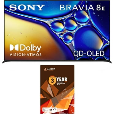 Sony K55XR80M2 55 Inch Bravia 8 QD-OLED 4K HDR Google TV with Quantum Dot and 3 Year Amber Protection Plan (2025)